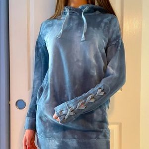 Blue oversized hoodie